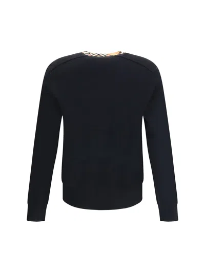 Burberry Ralph Lauren Purple Label Cable Pullover In Black