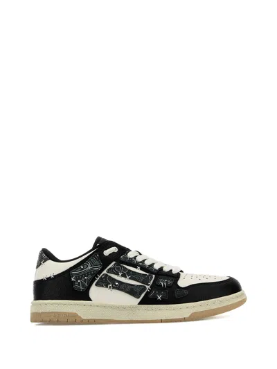 Amiri Men's Bandana Skeleton Top Low Sneakers In Black