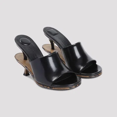 Jacquemus Les Doubles Mules Heeled Mules In Black