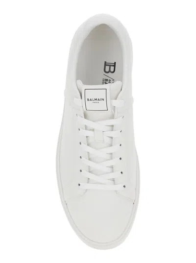 Balmain B-court Sneakers - Leather - White In White