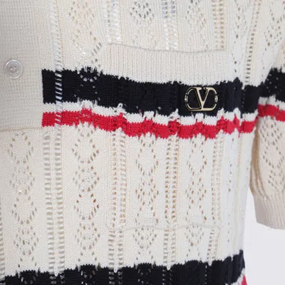 Valentino Polo Shirt Vlogo Signature In Multi