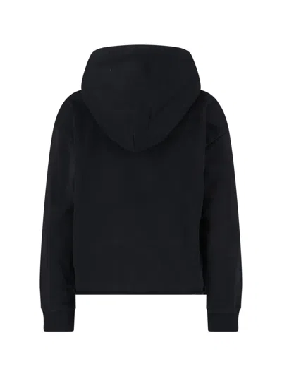 Mm6 Maison Margiela Mm6 By Maison Margiela Relaxed-fit Cotton Hoodie With Adjustable Drawstring In Blue