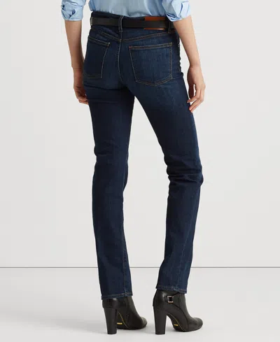 Ralph Lauren Petite Mid-rise Straight Jean, Petite & Petite Short Lengths In Blue