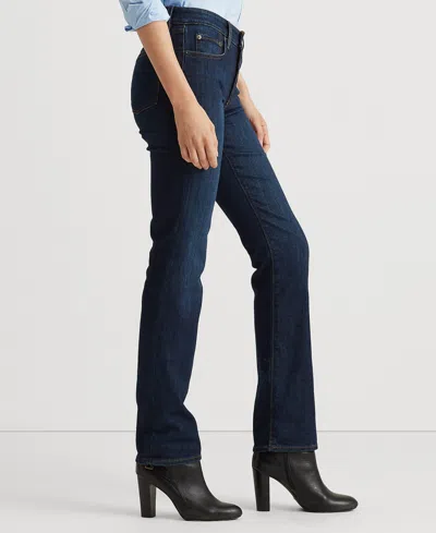 Ralph Lauren Petite Mid-rise Straight Jean, Petite & Petite Short Lengths In Blue