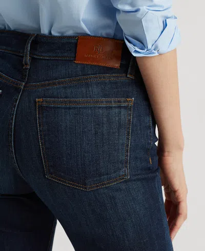 Ralph Lauren Petite Mid-rise Straight Jean, Petite & Petite Short Lengths In Blue