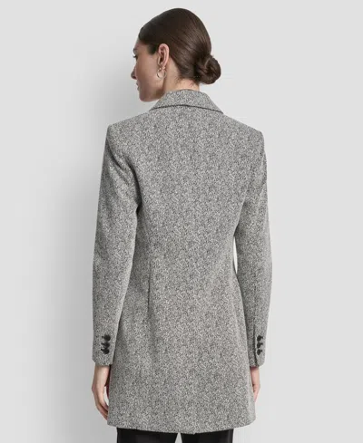 Dkny Women's Notch-lapel Single-button Long-sleeve Jacket, Regular & Petite In Gray