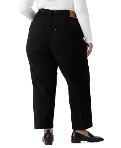Levi's Ribcage Straight Ankle Jeans (plus Size) In Black