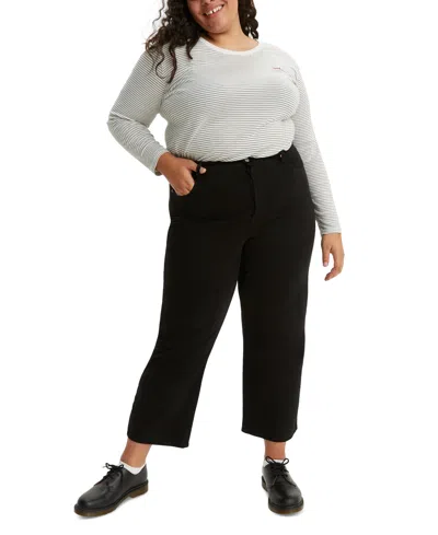 Levi's Ribcage Straight Ankle Jeans (plus Size) In Black