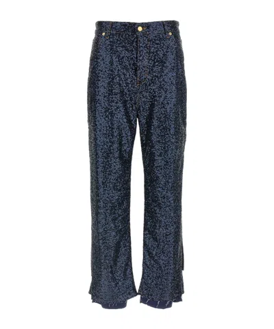 Darkpark Sequin-embellished Jeans In Blue