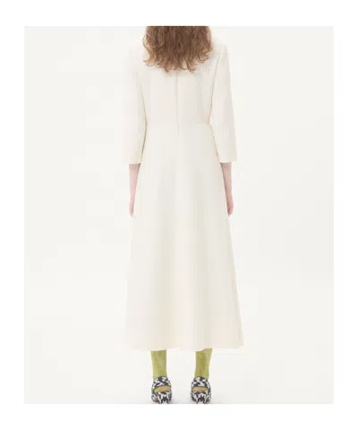 Valentino Vlogo Midi Dress In White