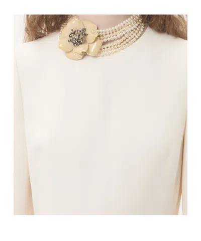 Valentino Vlogo Midi Dress In White