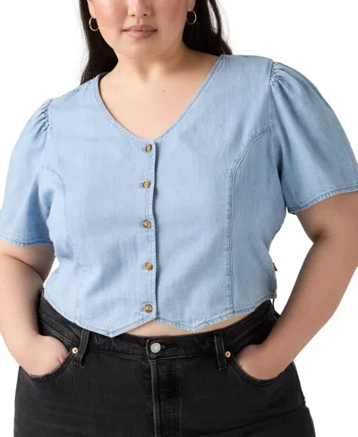 Levi's Moxie Blouse (plus Size) In Blue