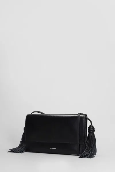 Jil Sander Tassel Crossbody Bag In Black