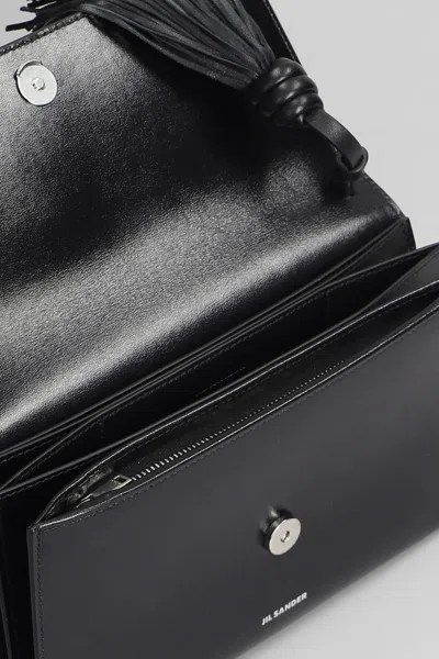 Jil Sander Tassel Crossbody Bag In Black