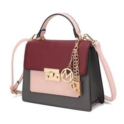 Mkf Collection By Mia K Quinzel Color-block Shoulder Handbag In Gray