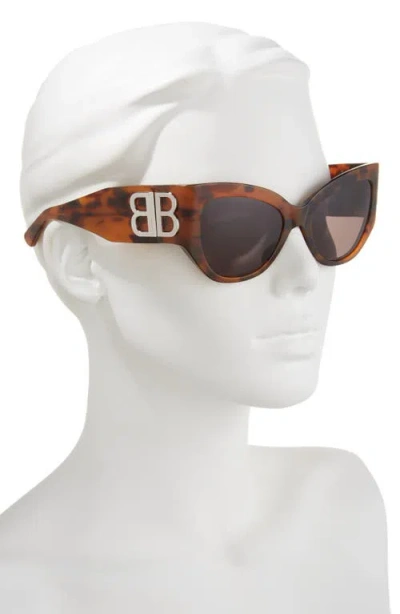 Balenciaga Cat Eye Sunglasses In Brown
