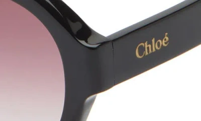 Chloé Gradient-lenses Round-frame Sunglasses In Black