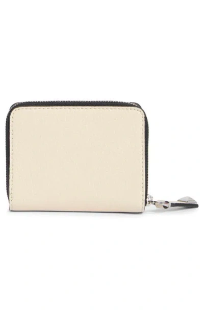 Marc Jacobs Mini Leather Compact Wallet In White