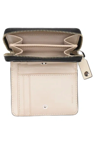 Marc Jacobs Mini Leather Compact Wallet In White