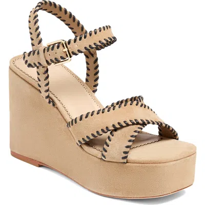 Cinq À Sept Platform Wedge Sandal In Brown