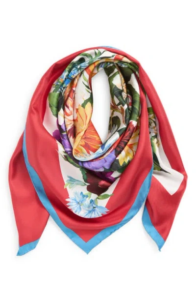 Dolce & Gabbana Floral Silk Scarf In Multi