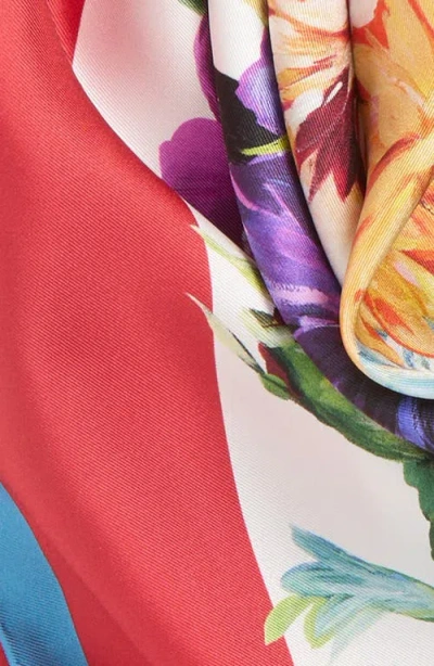 Dolce & Gabbana Floral Silk Scarf In Multi