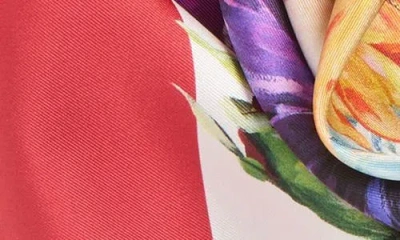 Dolce & Gabbana Floral Silk Scarf In Multi