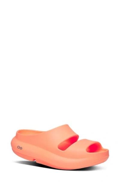 Oofos Ooyea Slide Sandal In Orange