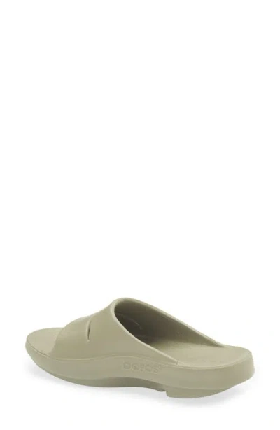 Oofos Ooahh Slide Sandal In Green