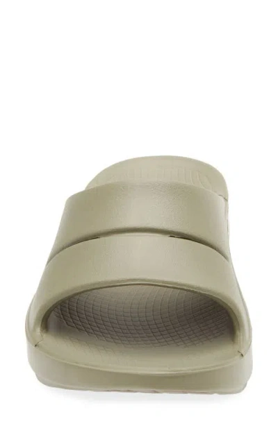 Oofos Ooahh Slide Sandal In Green
