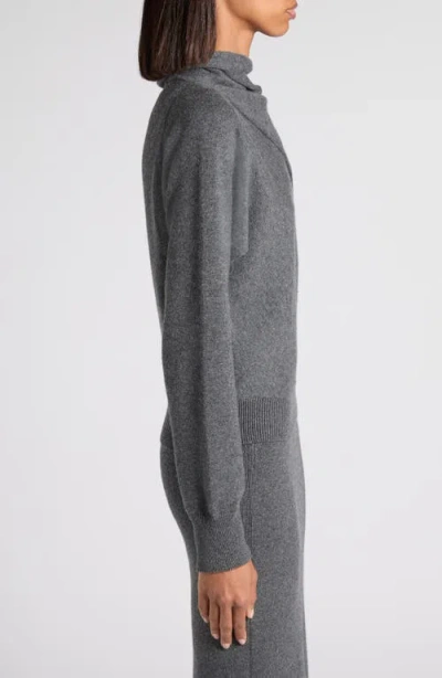 Tom Ford Wrap Collar Cashmere Blend Sweater In Gray