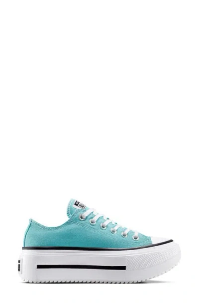 Converse Gender Inclusive Chuck Taylor All Star Lift Double Stack Low Top Platform Sneaker In Blue