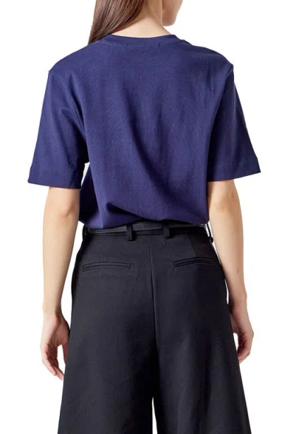 Endless Rose Basic Cotton T-shirt In Blue