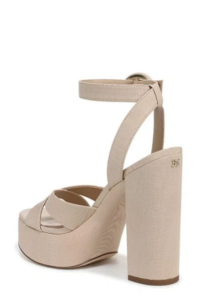 Sam Edelman Savannah Ankle-strap Heels In Neutral