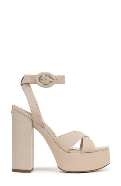 Sam Edelman Savannah Ankle-strap Heels In Neutral