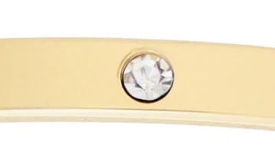 Panacea Cubic Zirconia Hoop Earrings In Gold