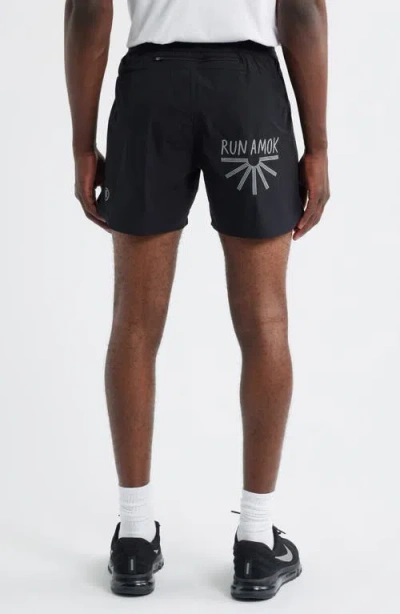 Roark Alta 5 Drawstring Shorts In Black