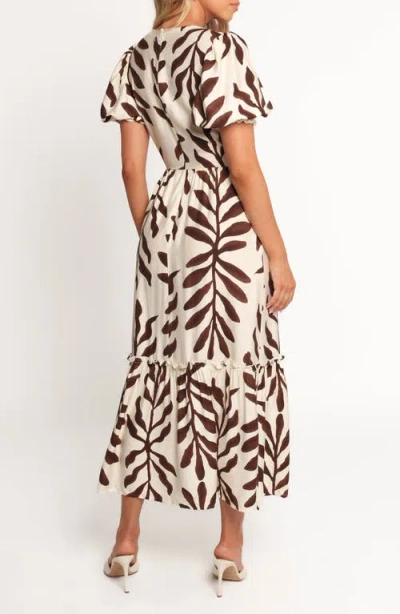 Petal And Pup Petal & Pup Steele Puff Sleeve Tiered Midi Dress In Multi