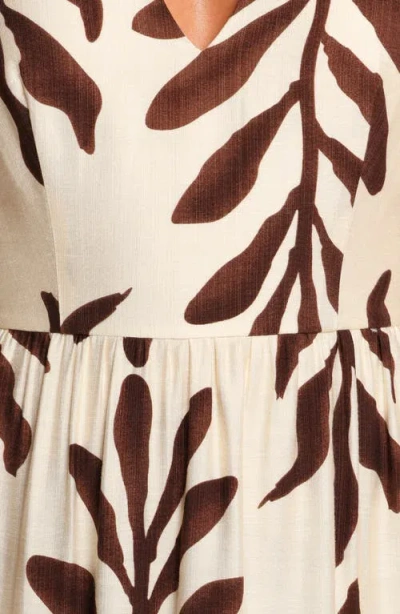 Petal And Pup Petal & Pup Steele Puff Sleeve Tiered Midi Dress In Multi