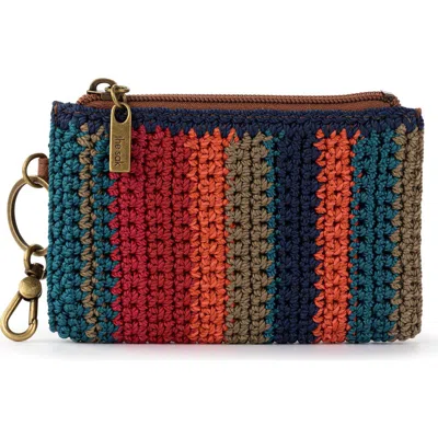 The Sak Encino Crochet Card Wallet In Multi