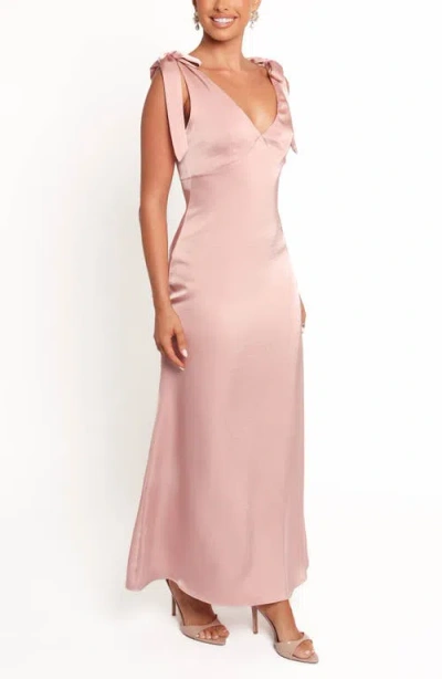 Petal And Pup Petal & Pup Claudine Satin Evening Dress In Multi