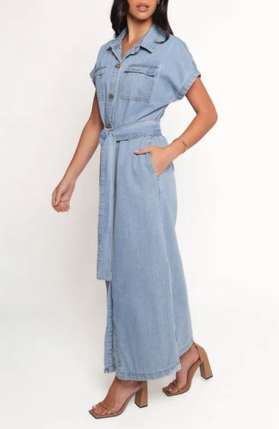 Petal And Pup Petal & Pup Griffin Tie Waist Shirtdress In Multi