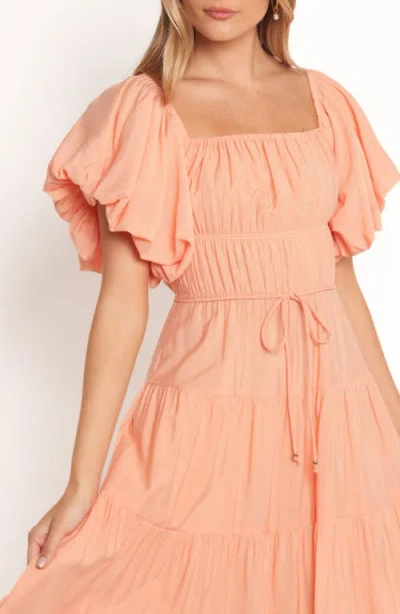 Petal And Pup Petal & Pup Julie Flutter Sleeve Tiered Midi Dress In Multi