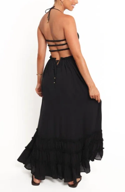 Petal And Pup Petal & Pup Lysandra Smocked Halter Maxi Dress In Black