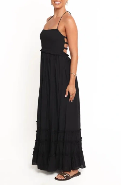 Petal And Pup Petal & Pup Lysandra Smocked Halter Maxi Dress In Black