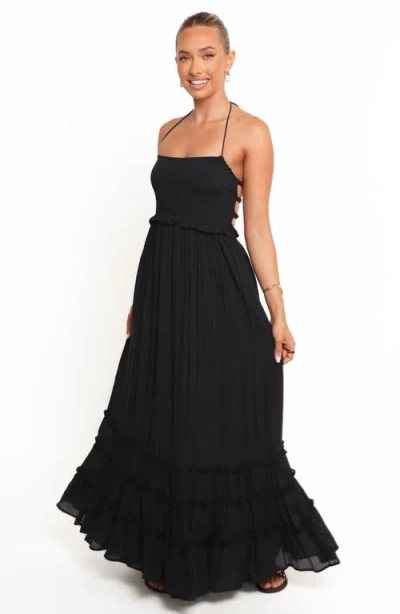 Petal And Pup Petal & Pup Lysandra Smocked Halter Maxi Dress In Black