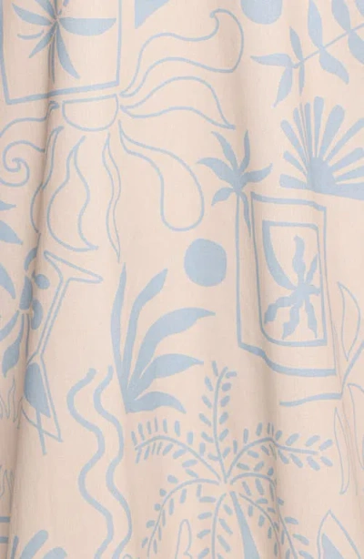 Petal And Pup Petal & Pup Naida Mixed Print Cotton Halter Maxi Dress In White