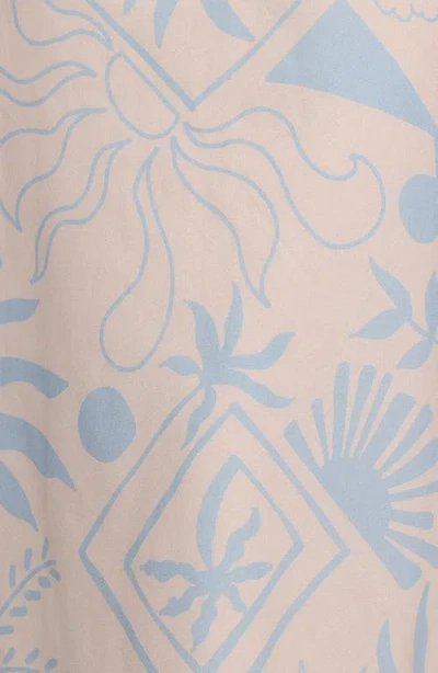 Petal And Pup Petal & Pup Elena Mixed Print Cotton Maxi Skirt In Gray