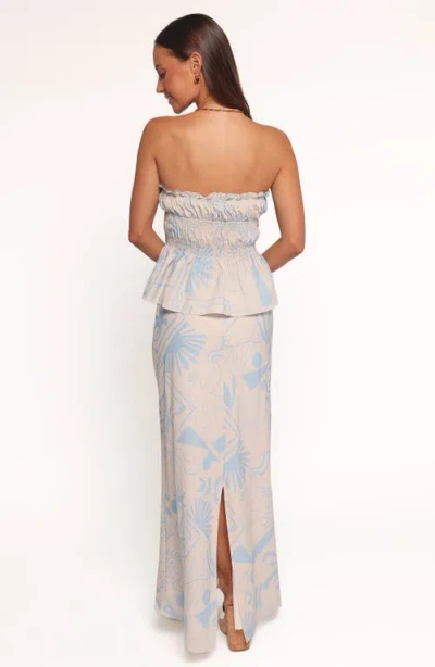 Petal And Pup Petal & Pup Elena Mixed Print Cotton Maxi Skirt In Gray