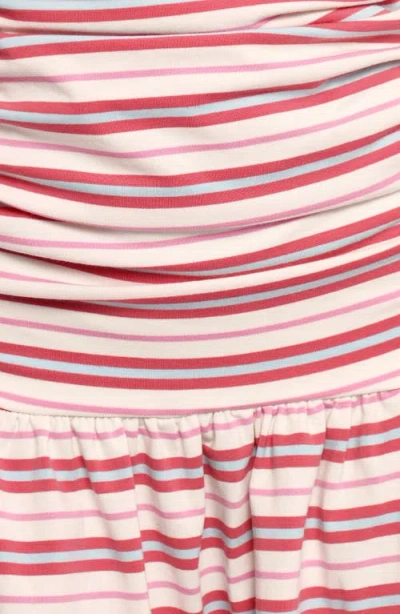 Petal And Pup Petal & Pup Scottie Stripe Strapless Cotton Blend Minidress In Pink